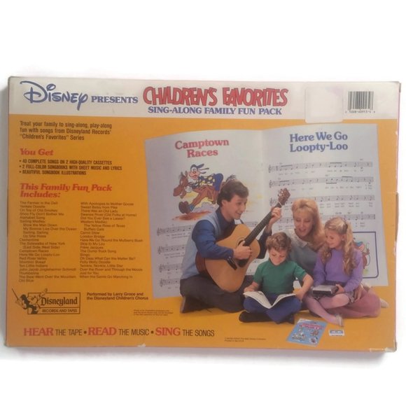 Disney's Read Along Cassettes & Books Sing Along Songs Family Fun Pack #2 Vtg - Picture 3 of 5
